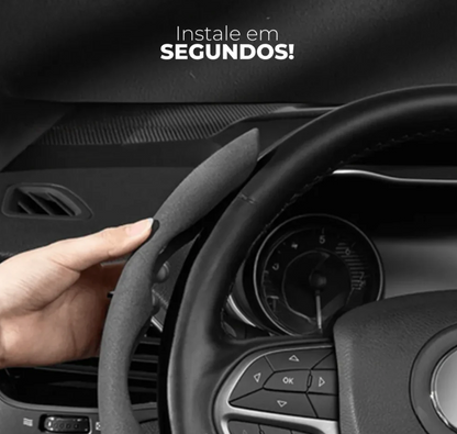Capa de Volante em suede Universal e Antiderrapante Turbo Volt™ | Promoção limitada até hoje 23:59