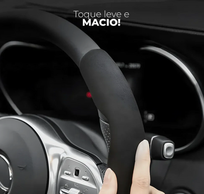 Capa de Volante em suede Universal e Antiderrapante Turbo Volt™ | Promoção limitada até hoje 23:59