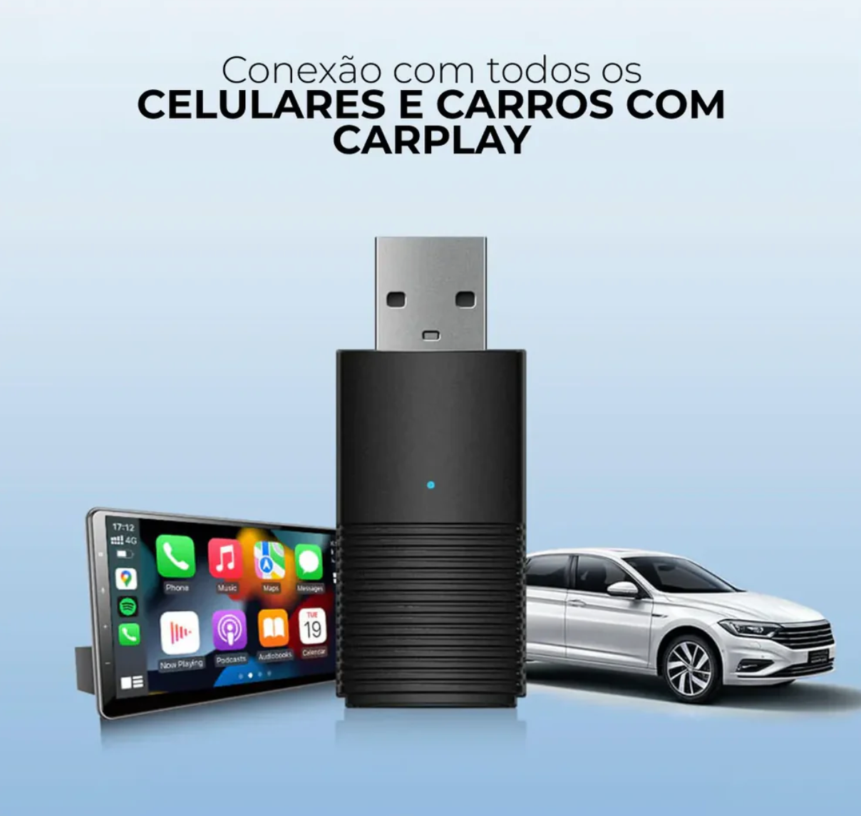 Adaptador Sem Fio Carplay/Android Auto para Multimídia - DriveTurbo Tech™